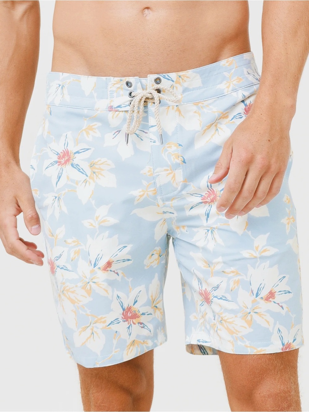 Faherty Brand Mens Classic Boardshort Blue Sky Floral Size 42 Msrp $98